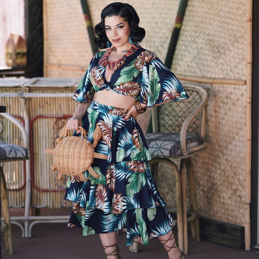 Vintage Vandalizm Carmen Set Navy XS